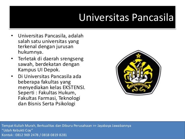 Kuliah ekstensi di jakarta jayabaya pilihan kampus terbaik