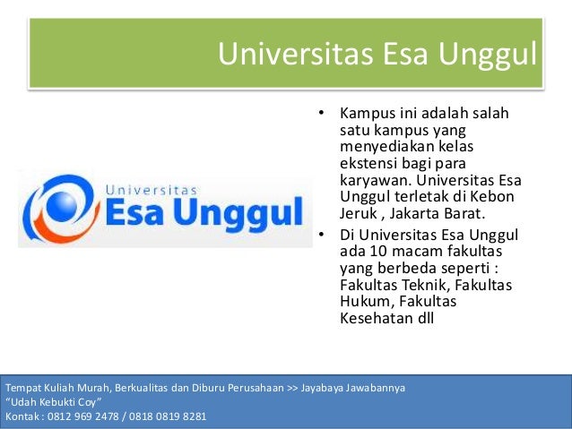 Kuliah ekstensi di jakarta jayabaya pilihan kampus terbaik