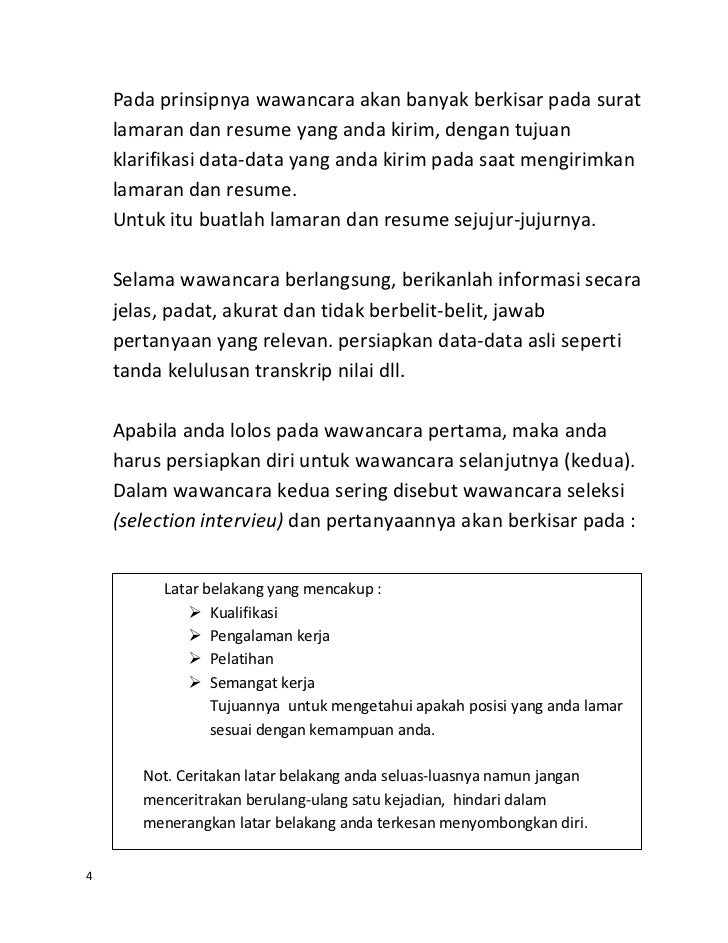 Kuliah Kombis Wawancara Kerja