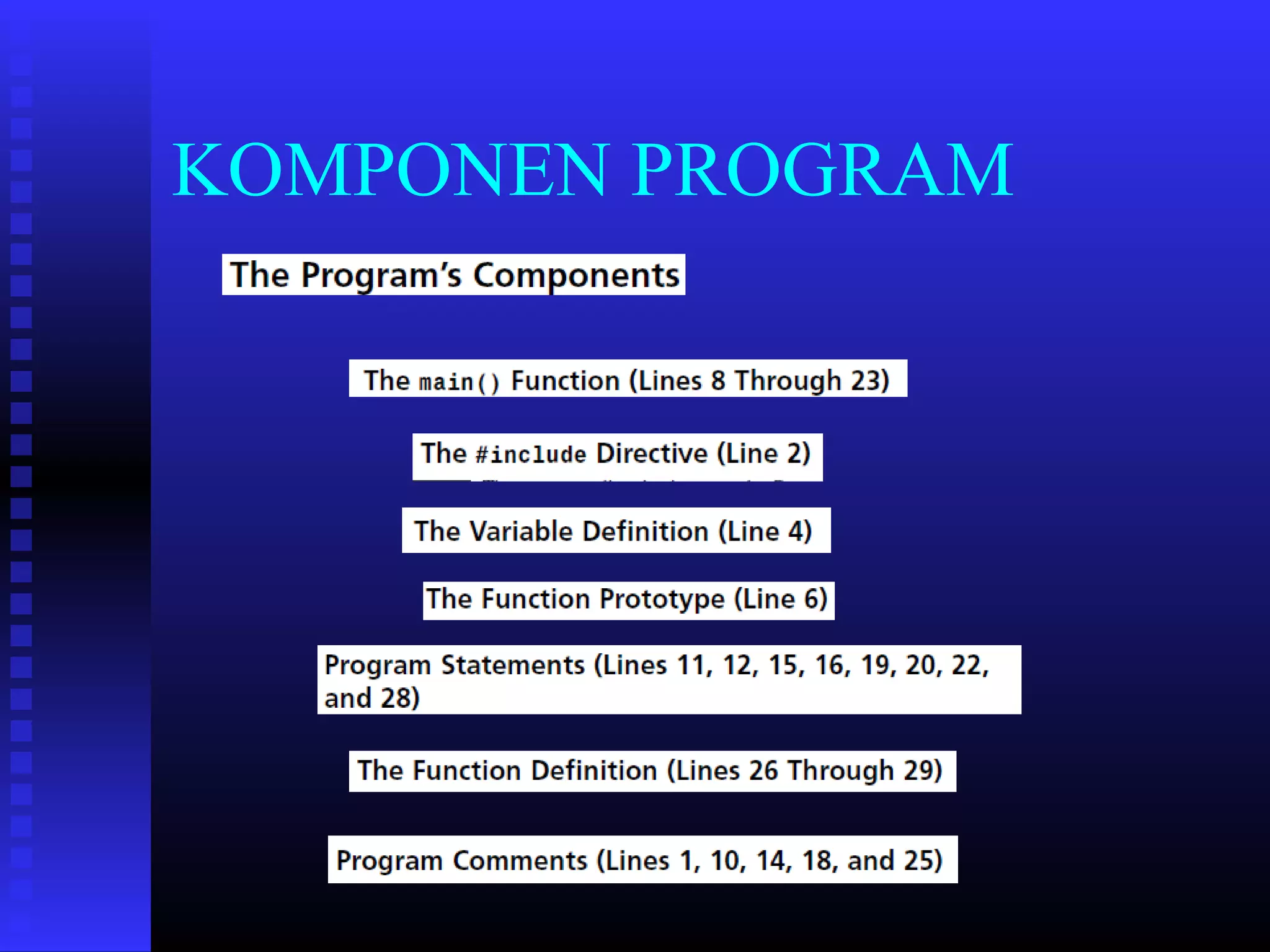 KOMPONEN PROGRAM

 