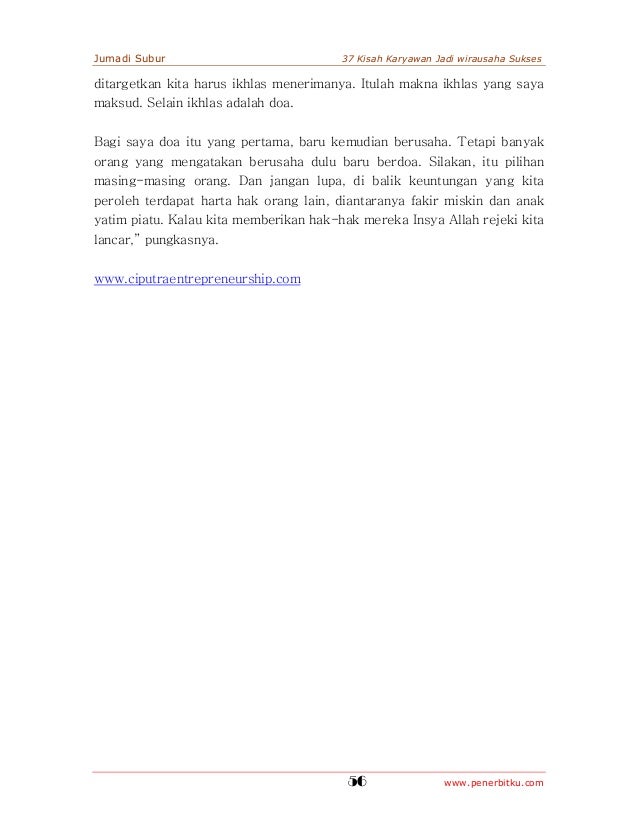 Kuli Bangunan Jadi Juragan (Ebook Motivasi Menjadi 