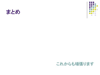 まとめ




      これからも頑張ります
 
