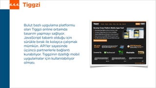Tiggzi4.4.4.
Bulut bazlı uygulama platformu
olan Tiggzi online ortamda
tasarım yapmayı sağlıyor.
JavaScript tabanlı olduğu...