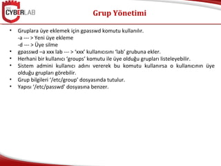 Linux 101 - Kullanıcı Yönetimi | PPT