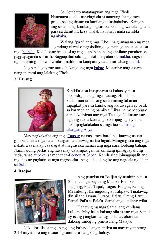 Saan Matatagpuan Ang Badjao Kultura