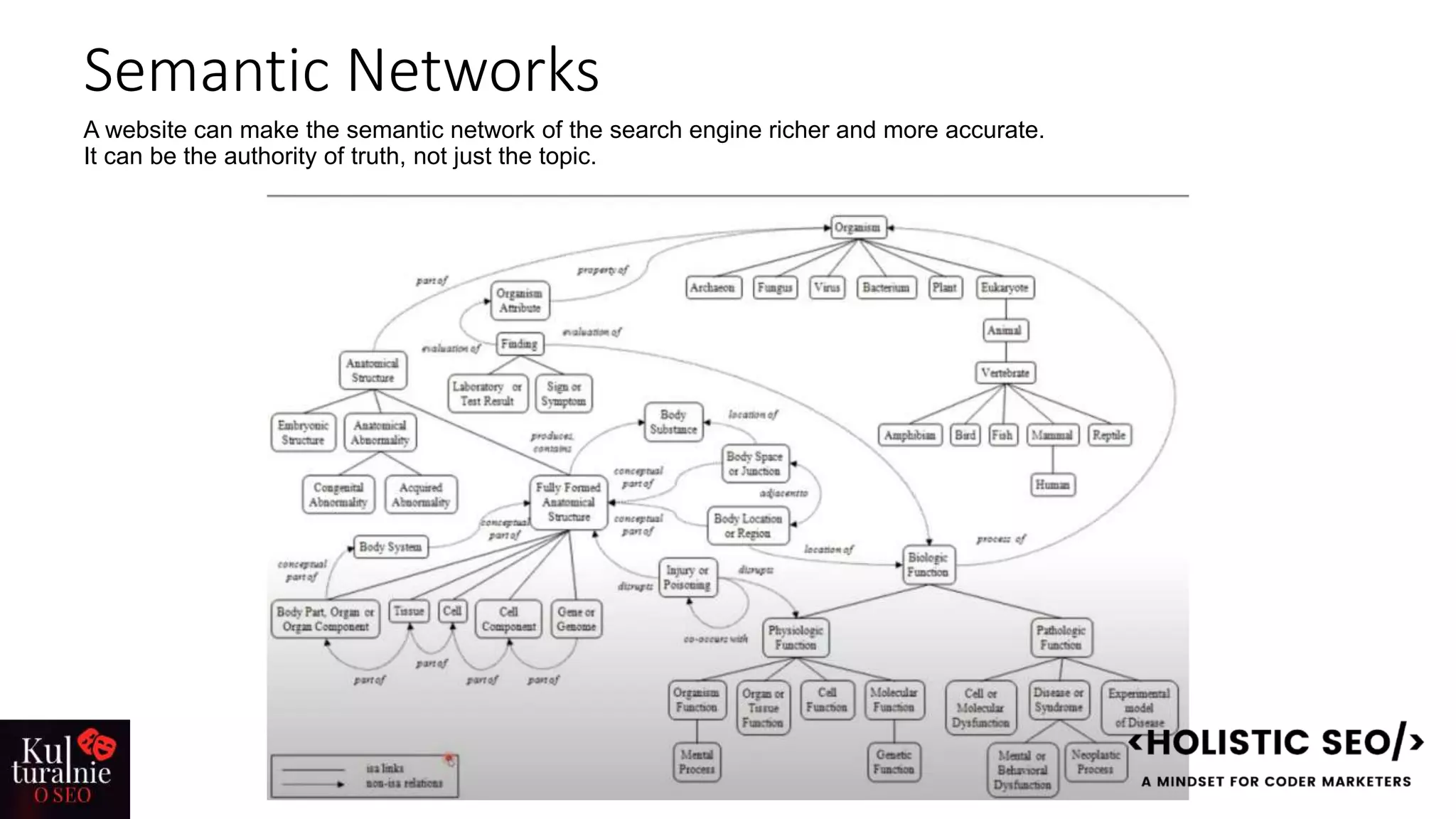 Semantic Networks
A website can make the semantic network of the search engine richer and more accurate.
It can be the authority of truth, not just the topic.
 