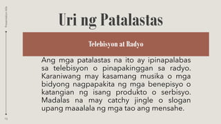 kulturang-popular (Manipesto, Patalastas, Soap Opera) | PDF