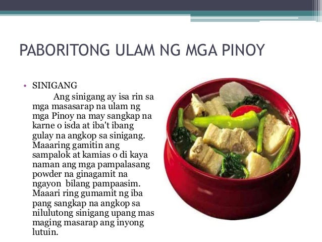 Hilig Ng Mga Pilipino Sa Pagkain