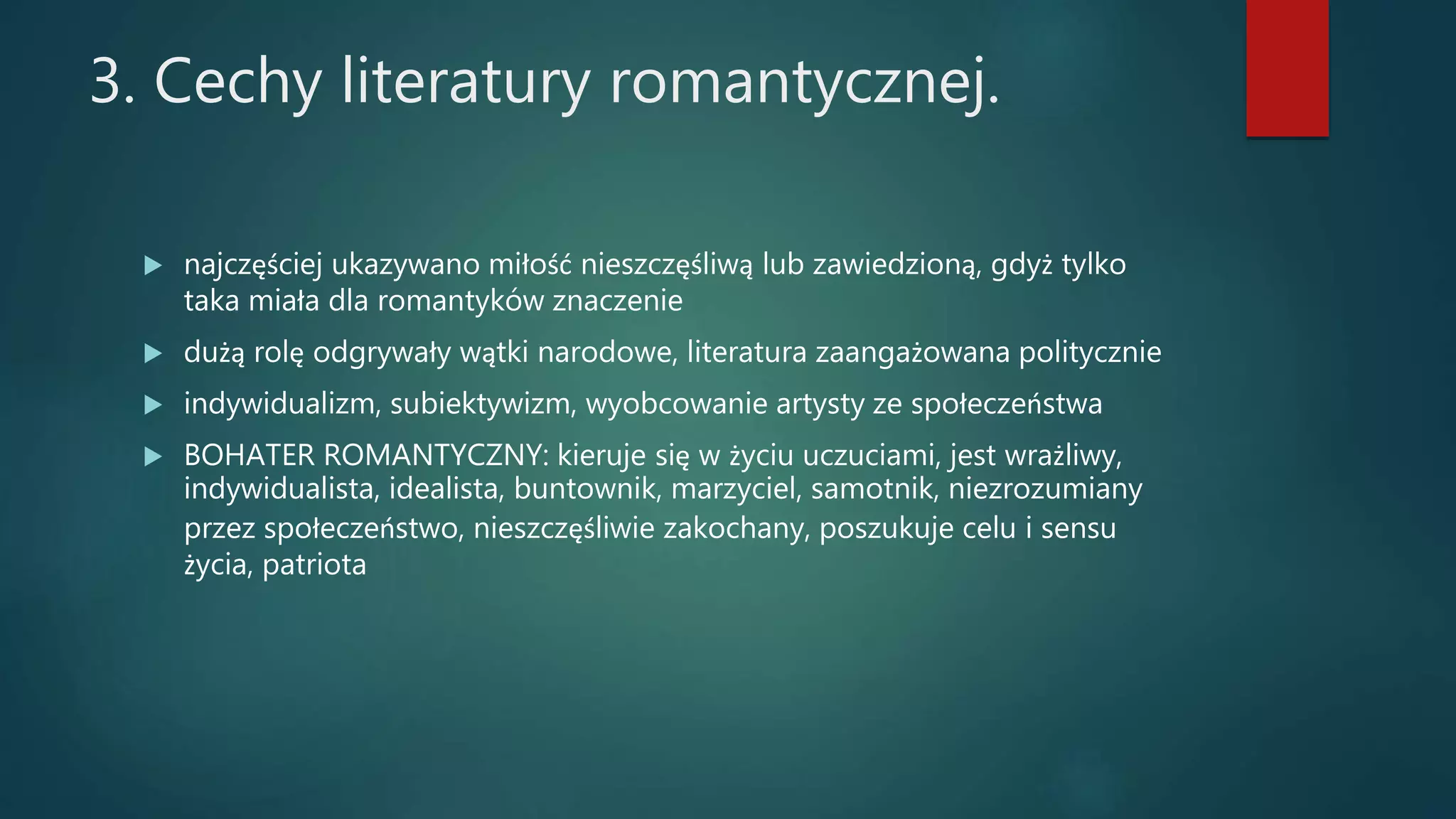 Literatura I Kultura Romantyzmu Sprawdzian Pdf