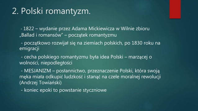 Kultura polskiego romantyzmu.