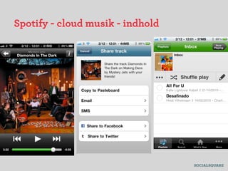 Spotify - cloud musik - indhold
 