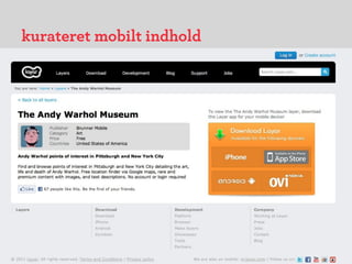 kurateret mobilt indhold
 