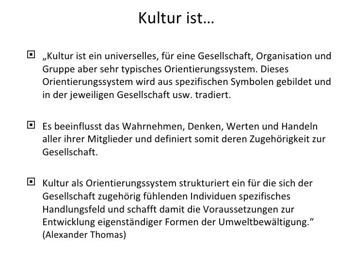 Kultur und Kulturmodelle