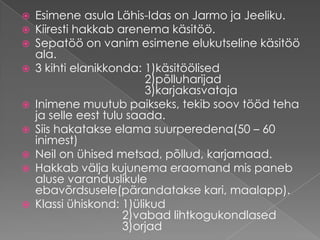 Esimene asula Lähis-Idas on Jarmo ja Jeeliku. Kiiresti hakkab arenema käsitöö. Sepatöö on vanim esimene elukutseline käsitöö ala. 3 kihti elanikkonda: 1)käsitöölised                                  2)põlluharijad                                  3)karjakasvataja Inimene muutub paikseks, tekib soov tööd teha ja selle eest tulu saada. Siis hakatakse elama suurperedena(50 – 60 inimest)   Neil on ühised metsad, põllud, karjamaad. Hakkab välja kujunema eraomand mis paneb aluse varanduslikule ebavõrdsusele(pärandatakse kari, maalapp). Klassi ühiskond: 1)ülikud                           2)vabad lihtkogukondlased                           3)orjad
