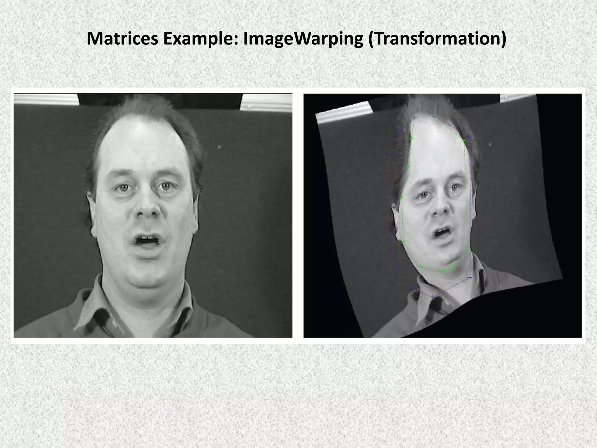 Matrices Example: ImageWarping (Transformation)

 