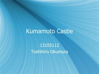 Kumamoto Castle 13105112 Toshihiro Okumura 