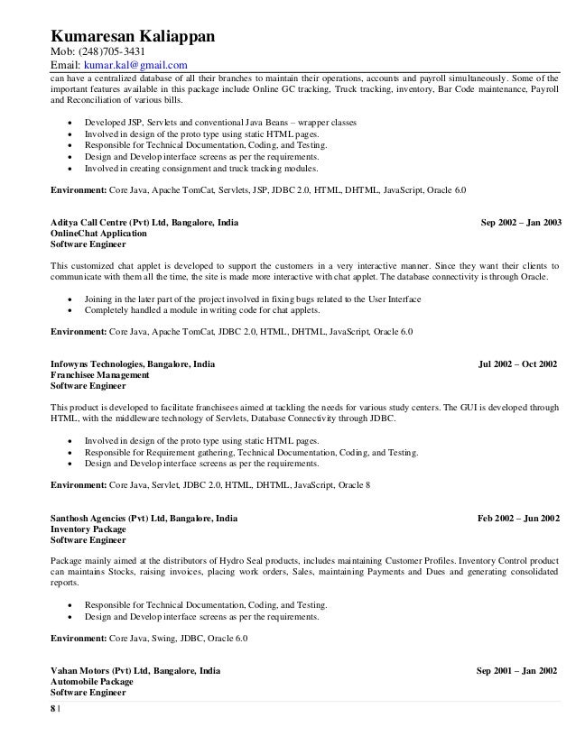 java swing resume