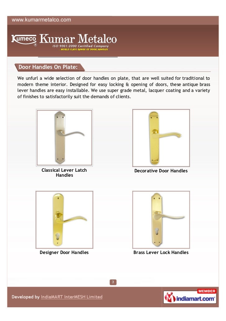 Kumar Metalco, Aligarh, Door Handles