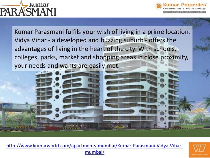 Kumar parasmani Glamorous & Exclusive 3 BHK Apartments in Ghatkopar