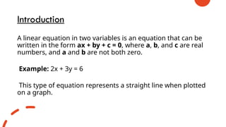 Linear Equation In Two Variables NCERT Class 9th Mathematics.pptx