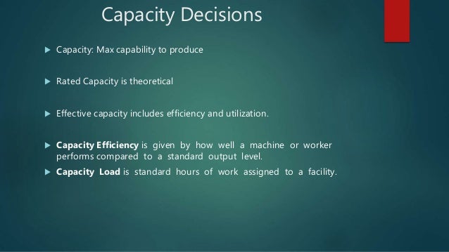 Capacity Planning