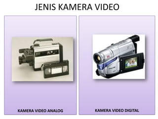 JENIS KAMERA VIDEO




KAMERA VIDEO ANALOG   KAMERA VIDEO DIGITAL
 