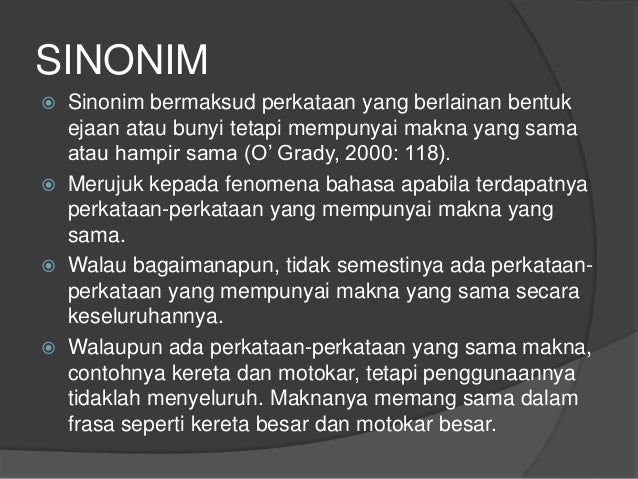 BMM 3112 - makna leksikal bm