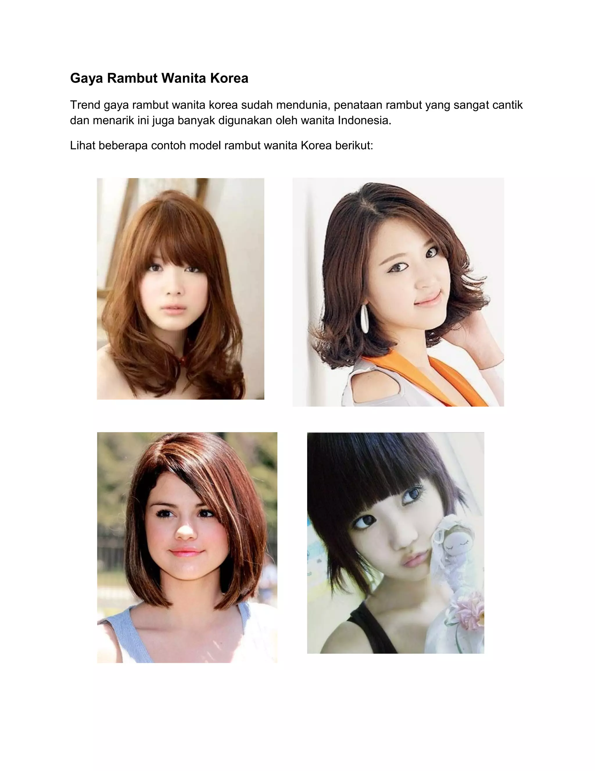 Kumpulan Model Rambut Terbaru | PDF