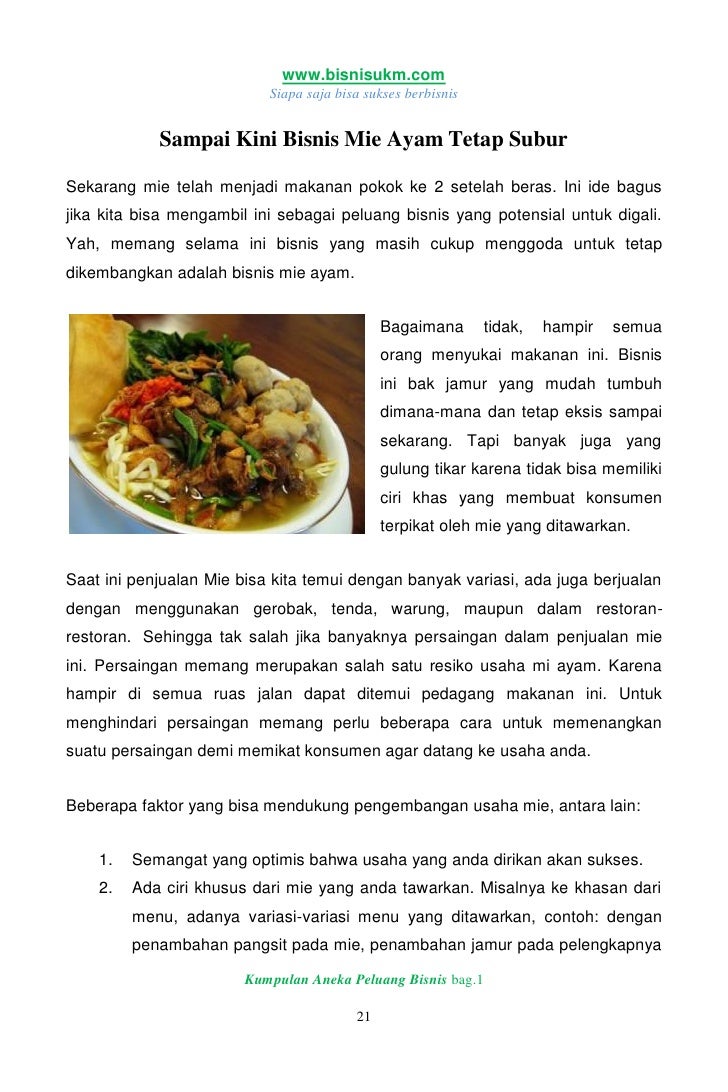 Kumpulan Aneka Peluang Bisnis