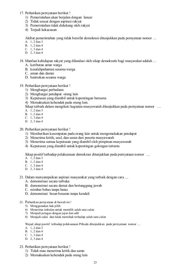 Konsep 12 Soal Pkn Kelas 6 Pemilu Dan Pilkada Viral