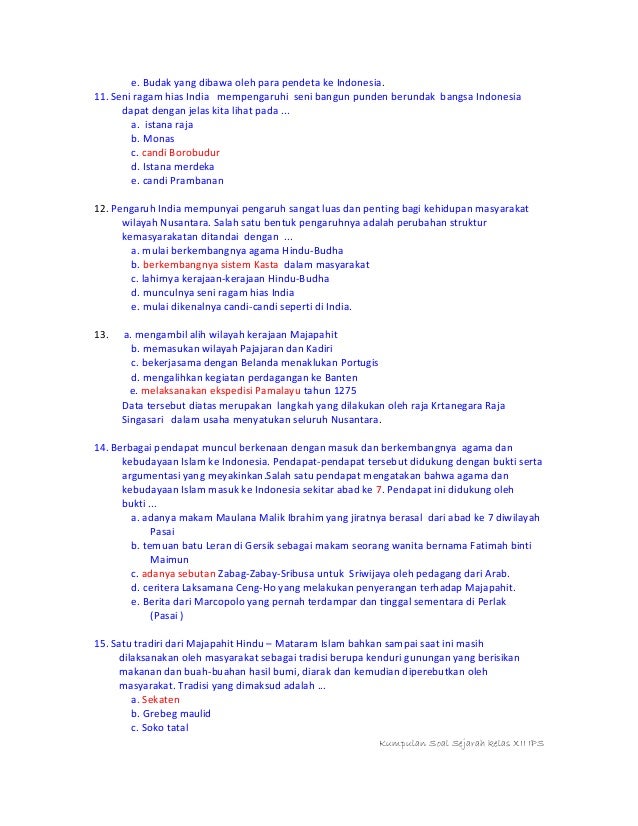 Kumpulan soal-sejarah Kumpulan soal-sejarah