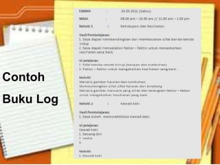 Contoh
Buku Log
 