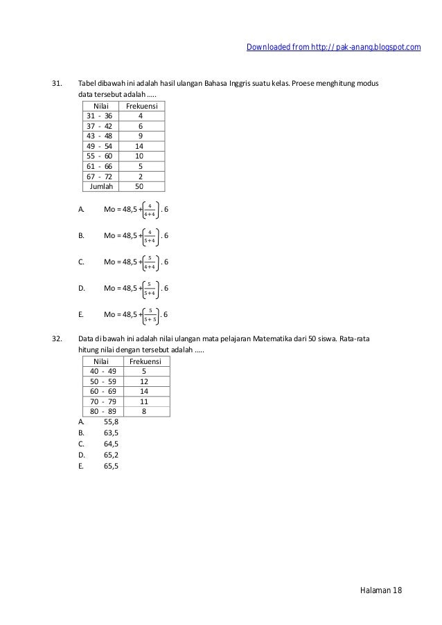 Kumpulan arsip soal 5 tahun un matematika smk 2008 2012