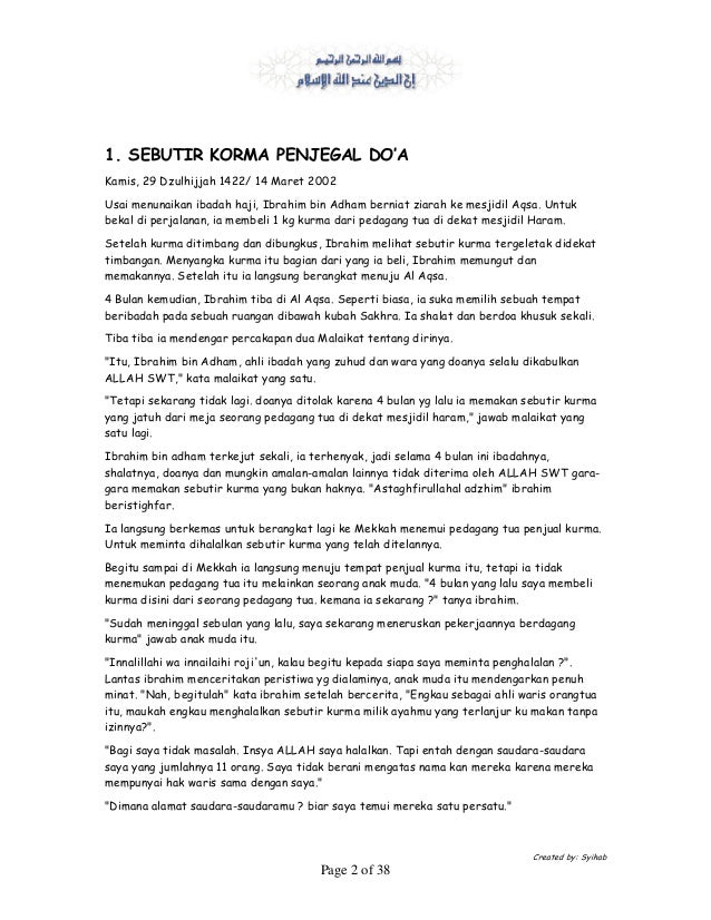 Kumpulan Cerita Cerita Islami