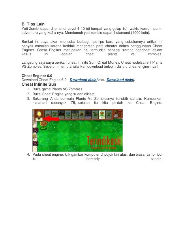 cheat engine untuk plant vs zombie cheat engine untuk plant vs zombie