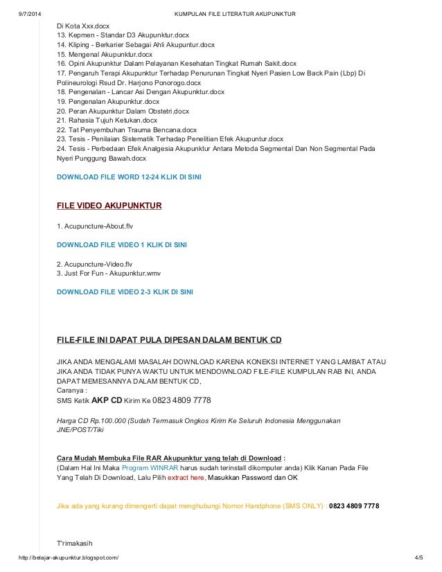Kumpulan file literatur akupunktur