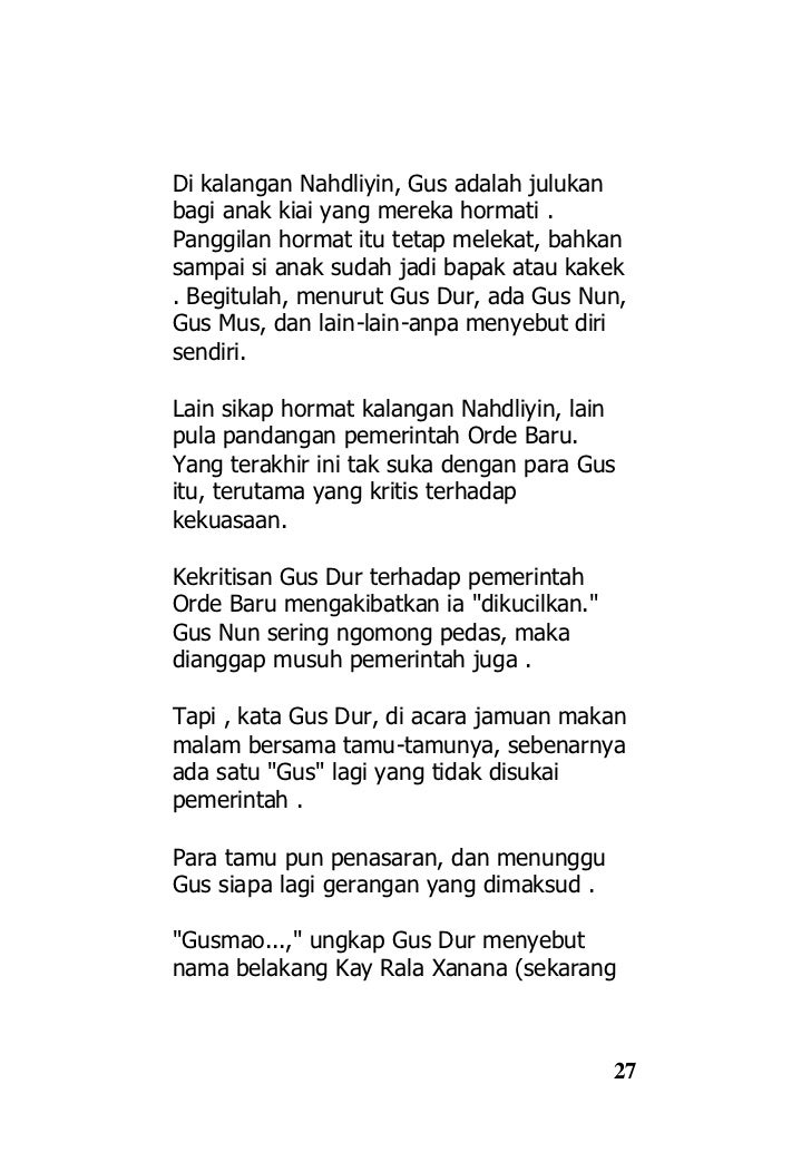 Kumpulan Humor Gusdurdiinternet