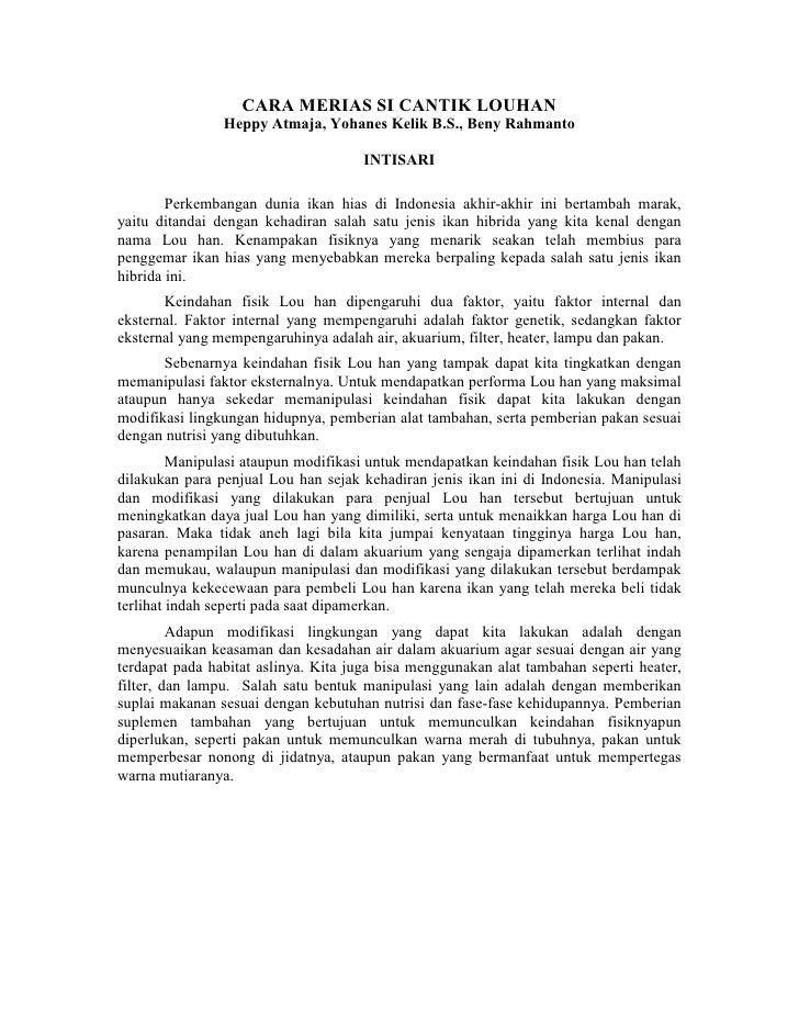 Kumpulan Intisari Hasil Karya Ilmiah John Kelik