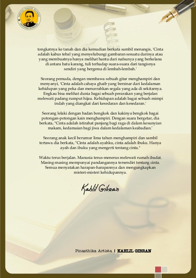 Kumpulan Puisi Kahlil Gibran Tentang Ayah - KT Puisi