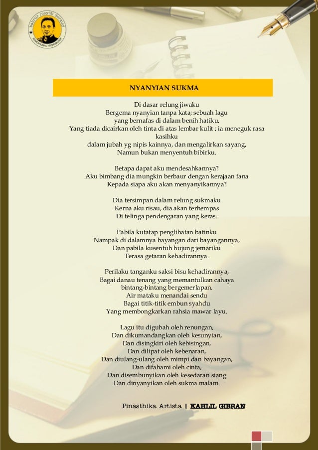 Kumpulan karya kahlil gibran