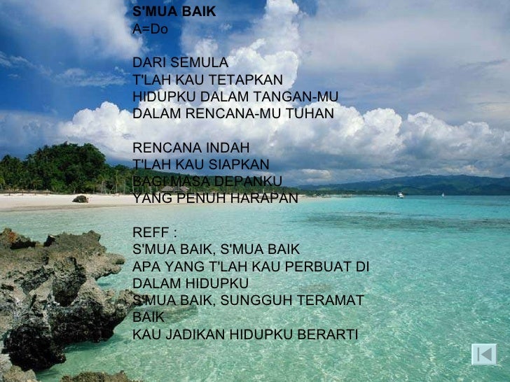 Lirik Lagu Rohani Semua Baik Sekali