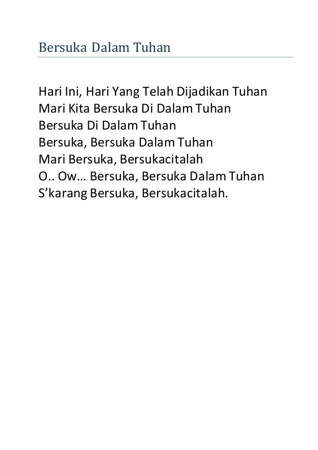 Kumpulan Lagu Rohani Gereja
