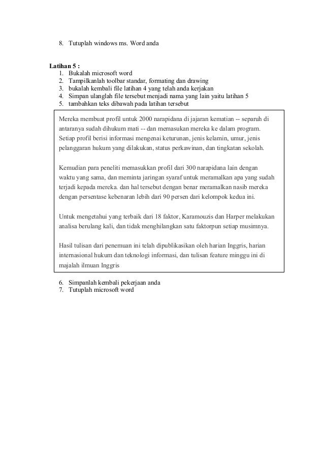 Kumpulan Modul Latihan Microsoft Office