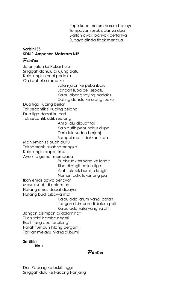 Kumpulan Pantun