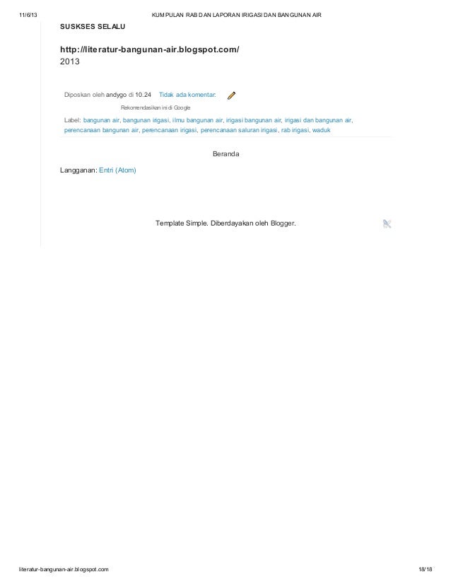 Contoh Laporan Bulanan Proyek - J Contoh