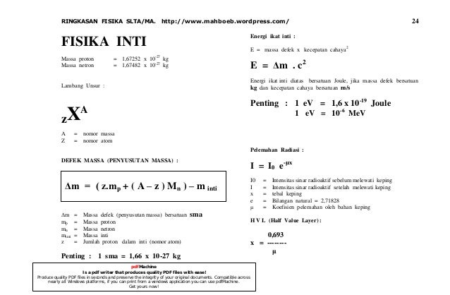 Kumpulan rumus fisika sma Kumpulan rumus fisika sma
