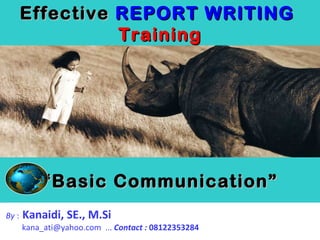 Effective REPORT WRITING Training