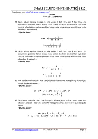 Kumpulan smart solution mathematics by mubarak spentwo | PDF