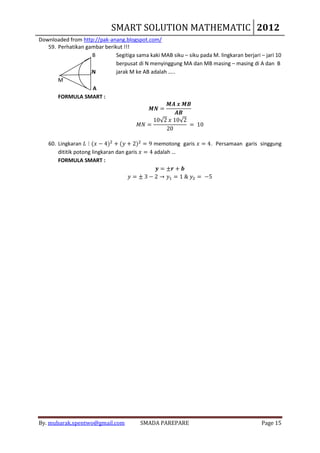 Kumpulan smart solution mathematics by mubarak spentwo | PDF