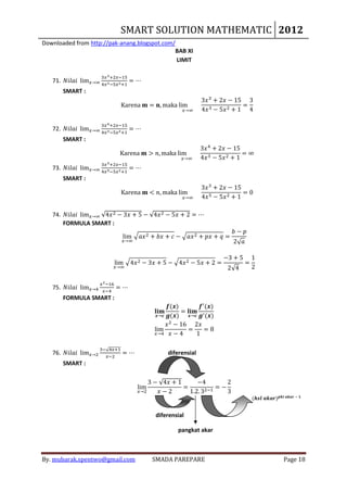 Kumpulan smart solution mathematics by mubarak spentwo | PDF